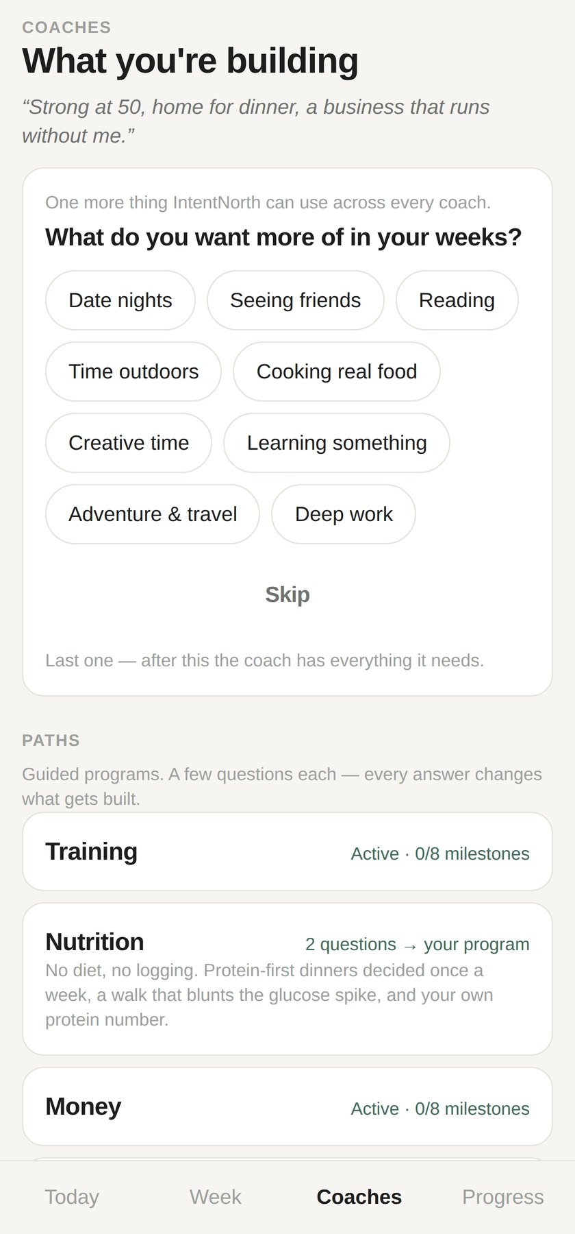 The app's list of areas it can help with